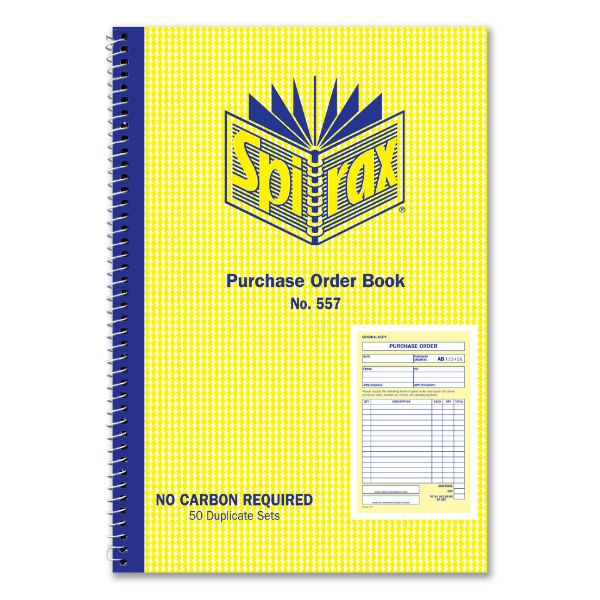 Picture of SPIRAX 557 ORDER BOOK 207X144MM