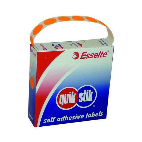 Picture of QUIKSTIK LABEL DISP CIRCLE 14MM ORANGE
