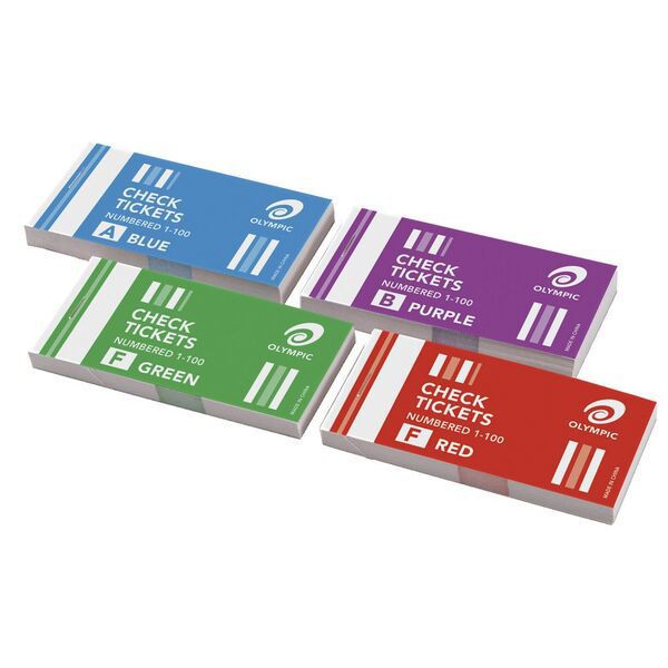 Picture of OLYMPIC CHECK TICKET BOOK 1-100