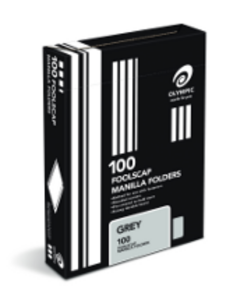 Picture of OLYMPIC MANILLA FOLDER FC GREY BOX 100
