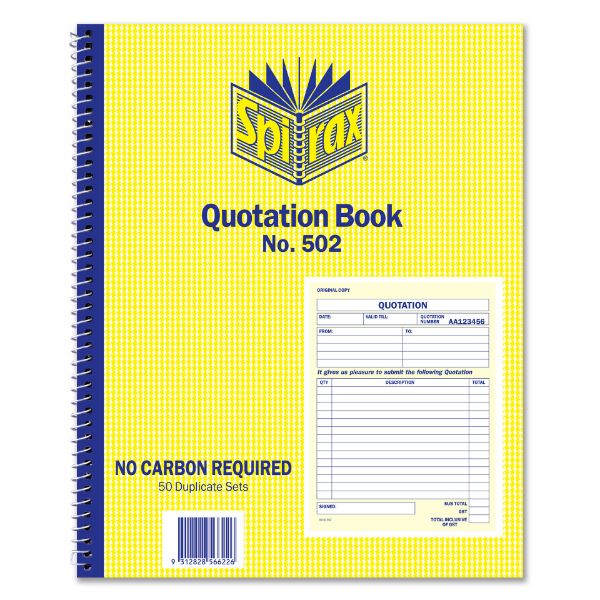 Picture of SPIRAX 502 TAX INVOICE & STATEMENT BOOK