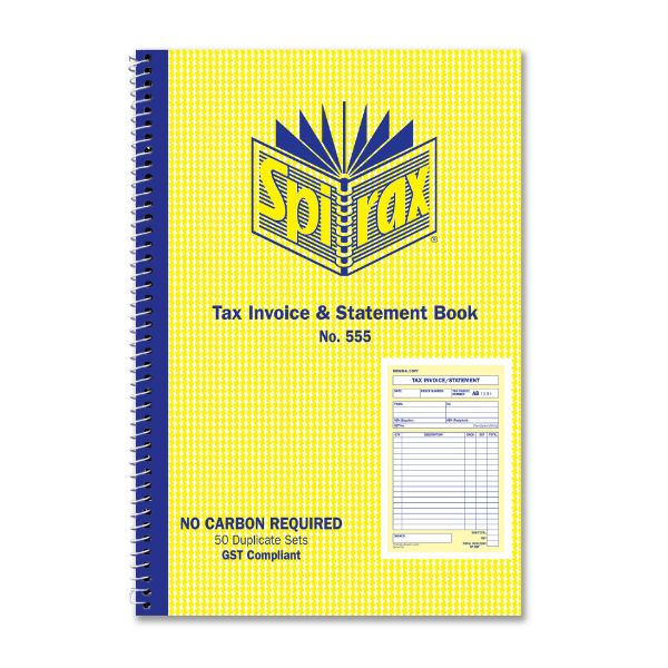 Picture of SPIRAX 555 INVOICE AND STATEMENT BOOK 20