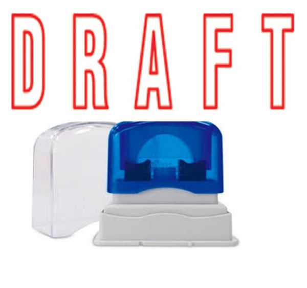 Picture of PRE-INKED STAMP - DRAFT OUTLINE TEXT