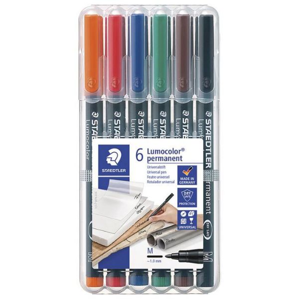 Picture of LUMOCOLOR PERMANENT MEDIUM - WALLET 6