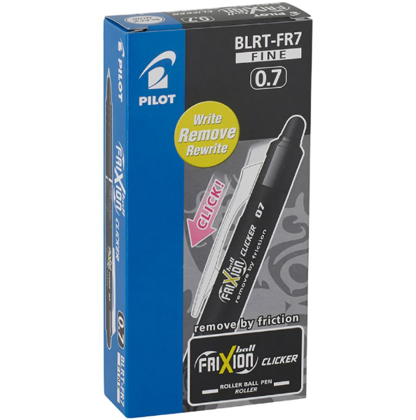 Picture of PEN PILOT FRIXION CLICKER FINE BLACK BOX12