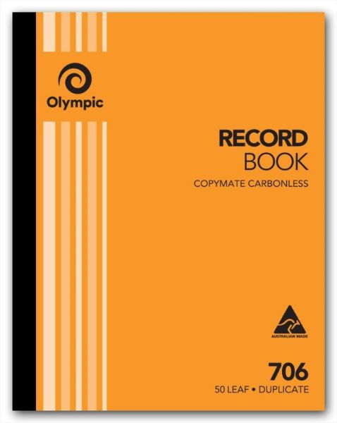 Picture of OLYMPIC RECORD COPYMATE BOOK 706 250X200MM DUPLICATE