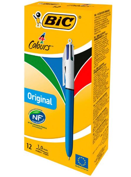 Picture of BIC 4 COLOUR RETRACTABLE PEN BOX 12